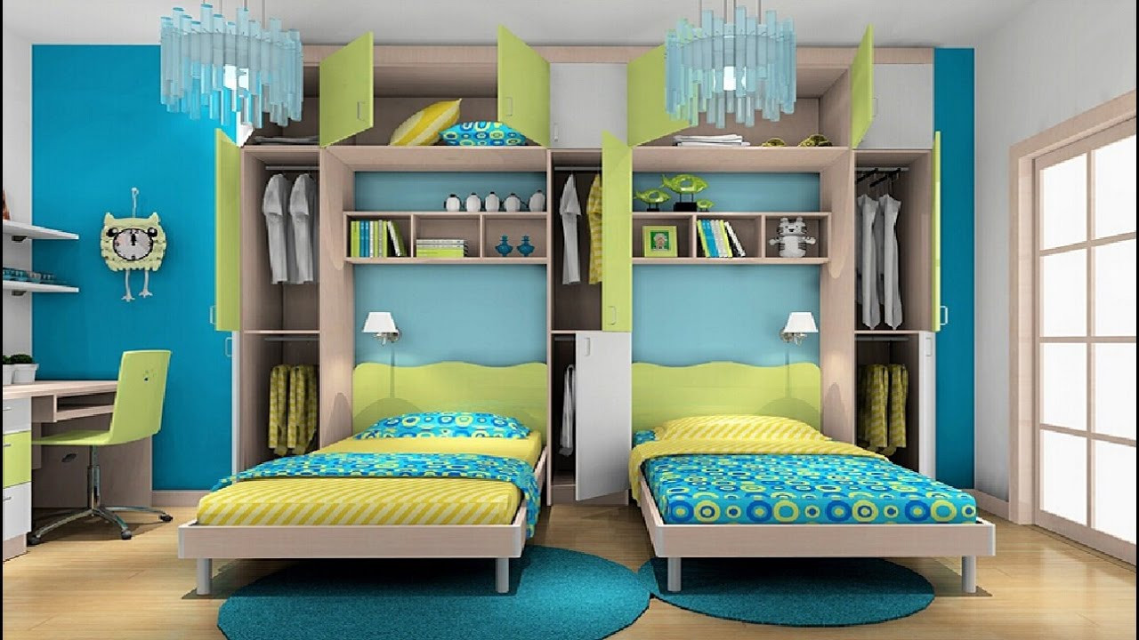 Boys Twin Bedroom
 Awesome Twin Bedroom Design Ideas with Double Bed for Boys