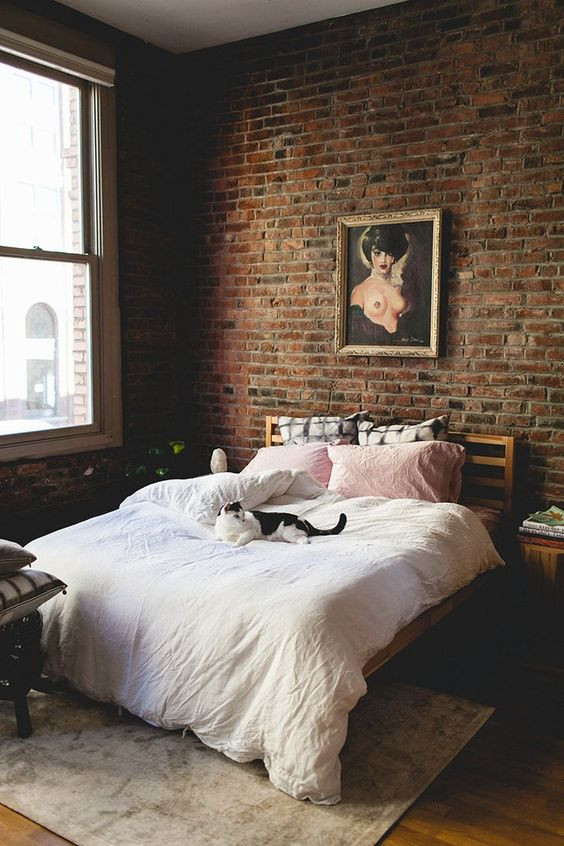 Brick Accent Wall Bedroom
 43 Trendy Brick Accent Wall Ideas For Every Room DigsDigs