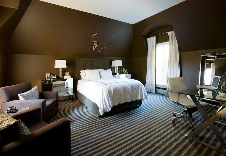 Brown Bedroom Walls
 Light Brown Walls With Dark Brown Accent Wall Paint Home