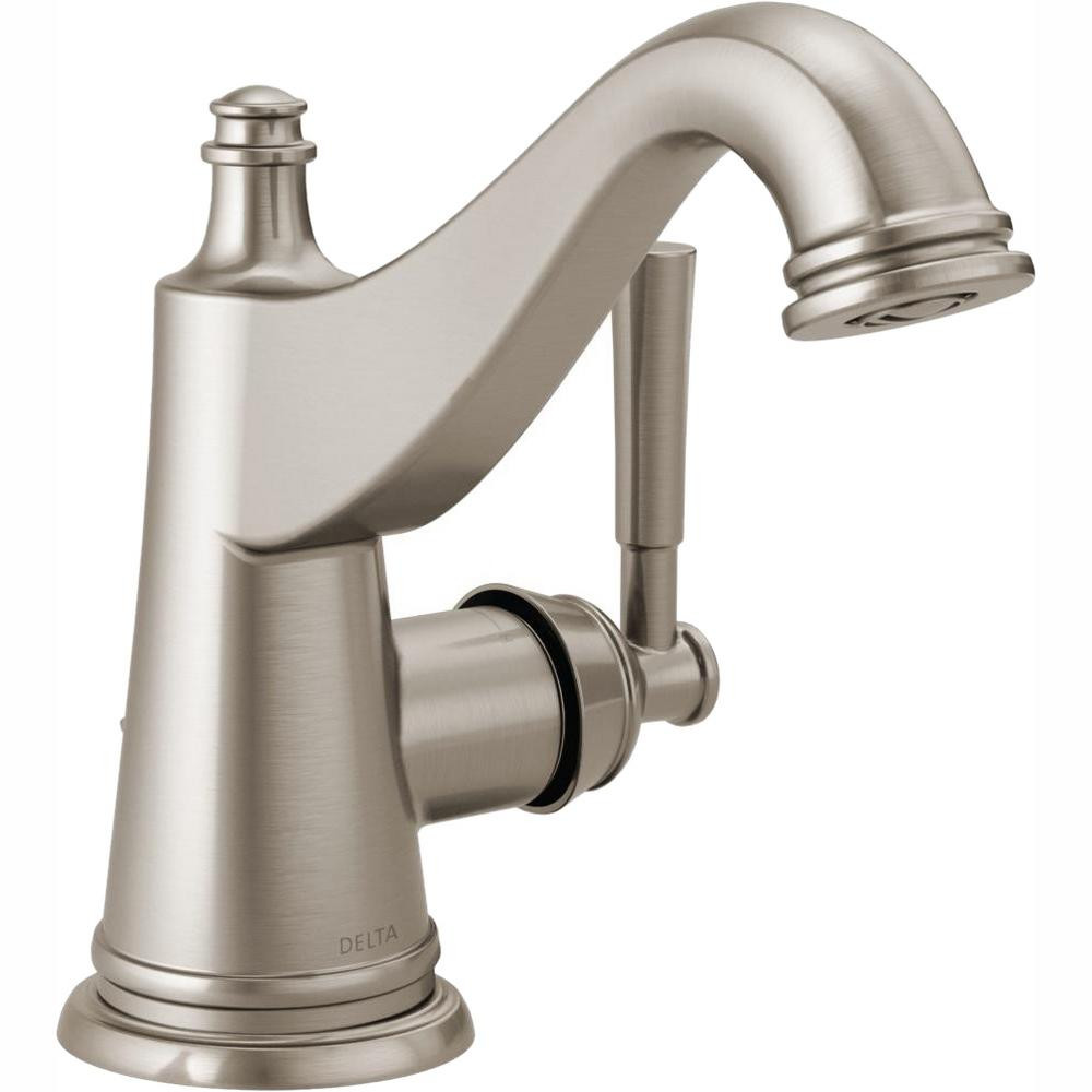 Brushed Nickel Bathroom Faucets
 Delta Mylan 4 in Centerset Single Handle Bathroom Faucet