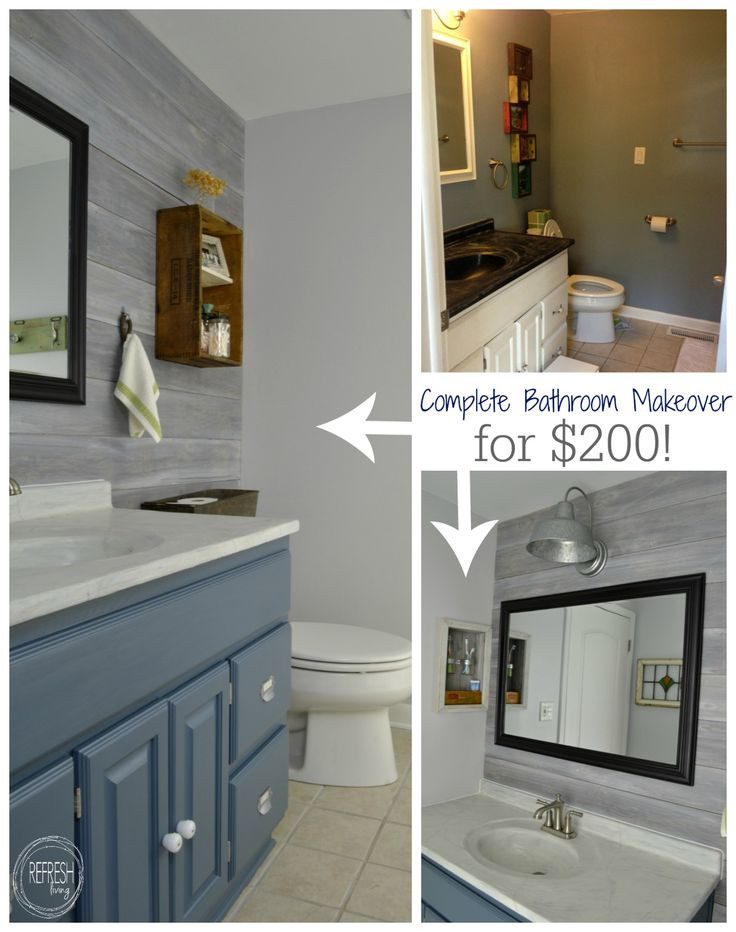 Budget Bathroom Remodeling
 Vintage Rustic Industrial Bathroom Reveal Refresh Living