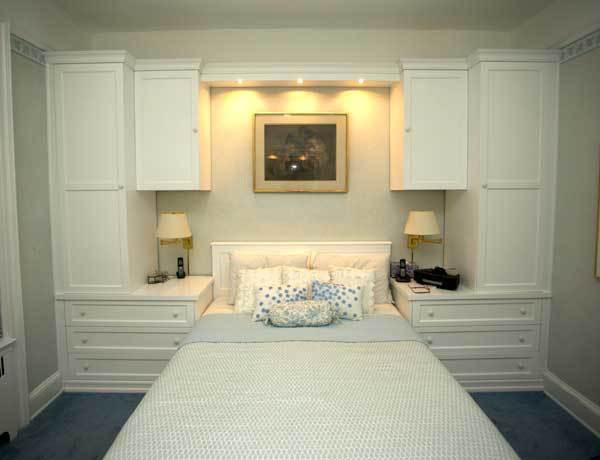 Built In Cabinet Designs Bedroom
 CUSTOM White Built In Wall Unit With Bed