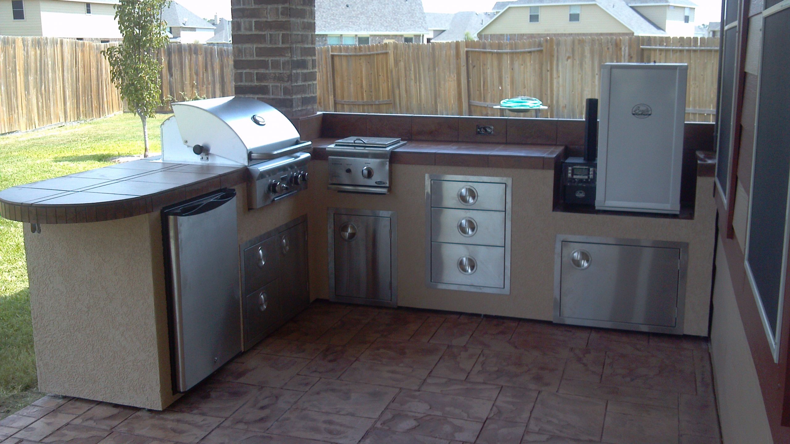 Built In Smoker Outdoor Kitchen
 Outdoor Kitchen Equipment Houston Outdoor Kitchen Gas
