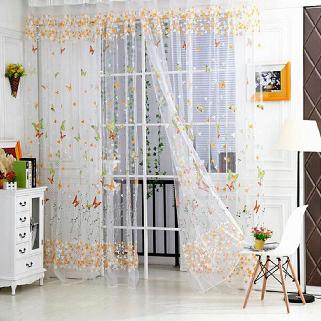 Butterfly Kitchen Curtains
 Butterfly Window Curtains for Living Room Bedroom