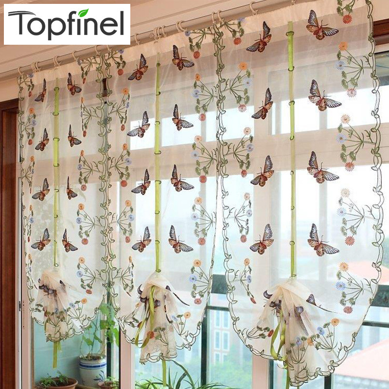 Butterfly Kitchen Curtains
 2016 Butterfly Kitchen Curtains Tulle for Windows Sheer
