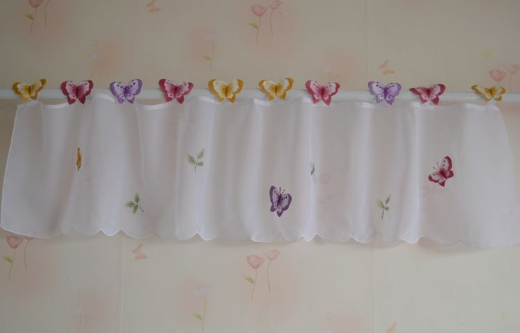 Butterfly Kitchen Curtains
 small butterfly sheer curtain white kitchen curtains
