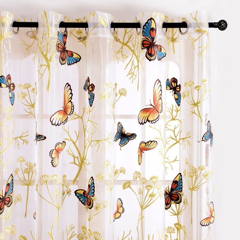 Butterfly Kitchen Curtains
 Aliexpress Buy Top Finel 2016 Butterfly Curtains