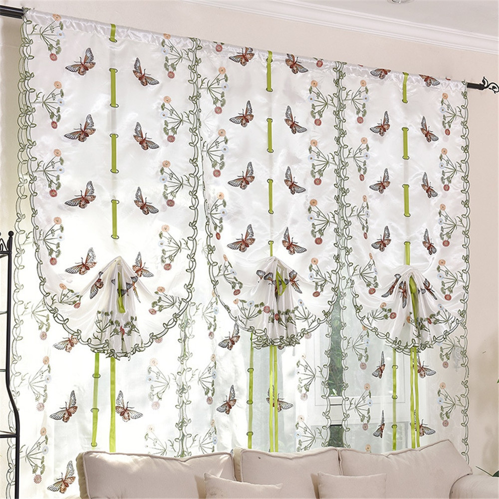 Butterfly Kitchen Curtains
 Beautiful Butterfly Kitchen Curtains Tulle for Windows