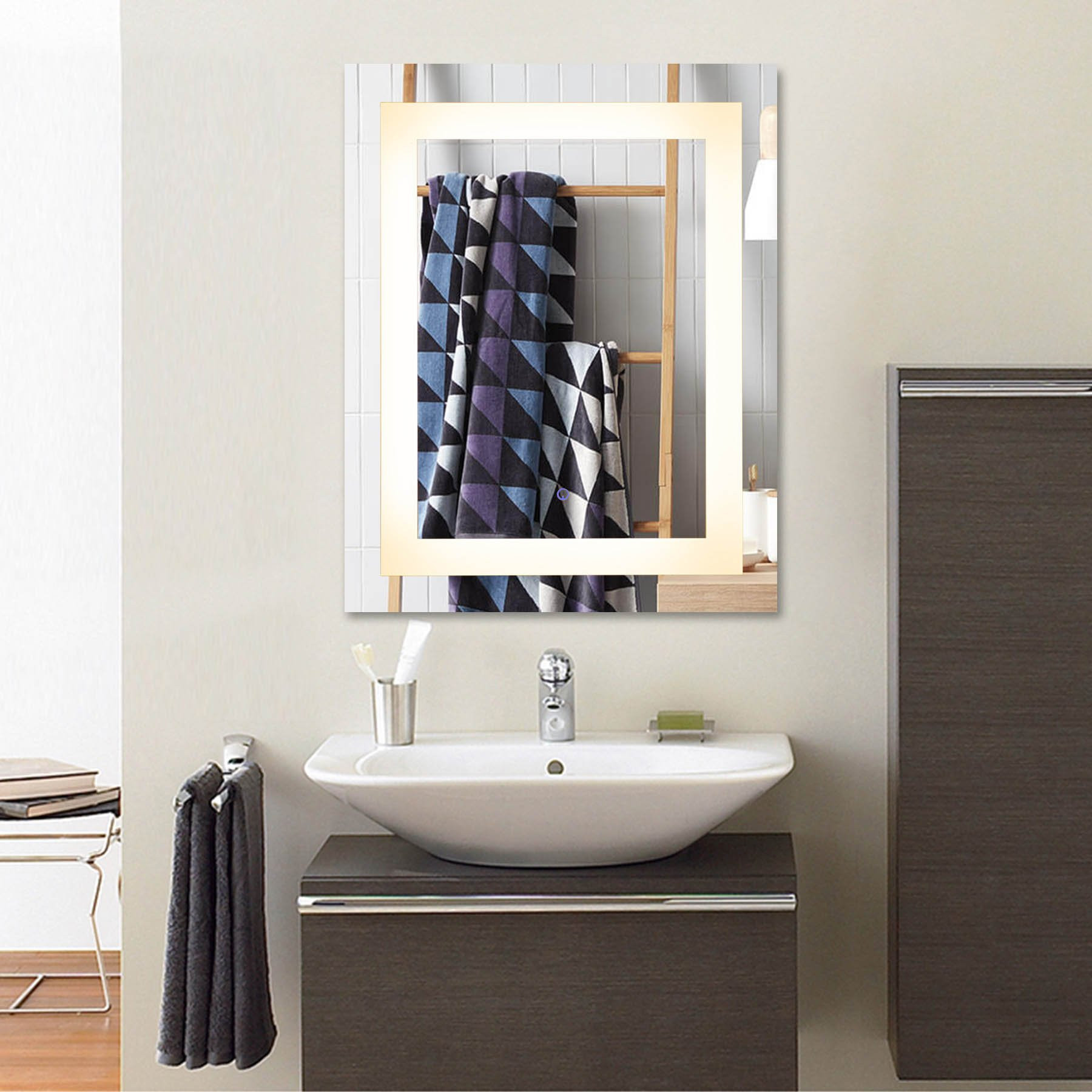 Buy Bathroom Mirror
 Buy CO Z Modern LED Bathroom Mirror Dimmable Rectangle