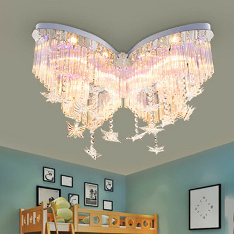 Chandelier Light For Bedroom
 Butterfly LED Chandelier Girls Bedroom Hanging Crystal