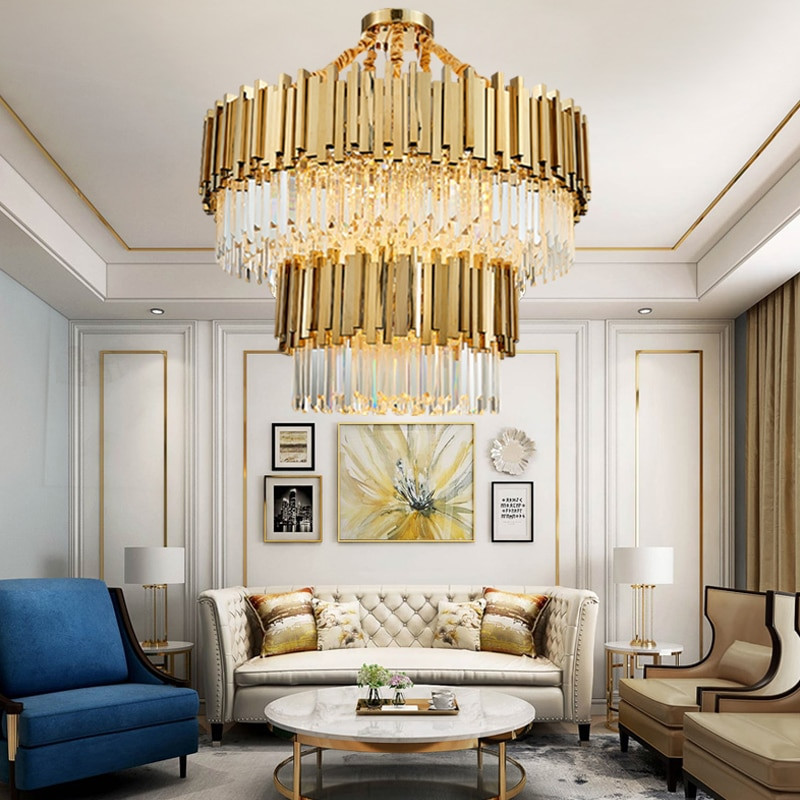 Chandelier Lights For Living Room
 LED Crystal Modern Ceiling Chandelier Lighting for Living
