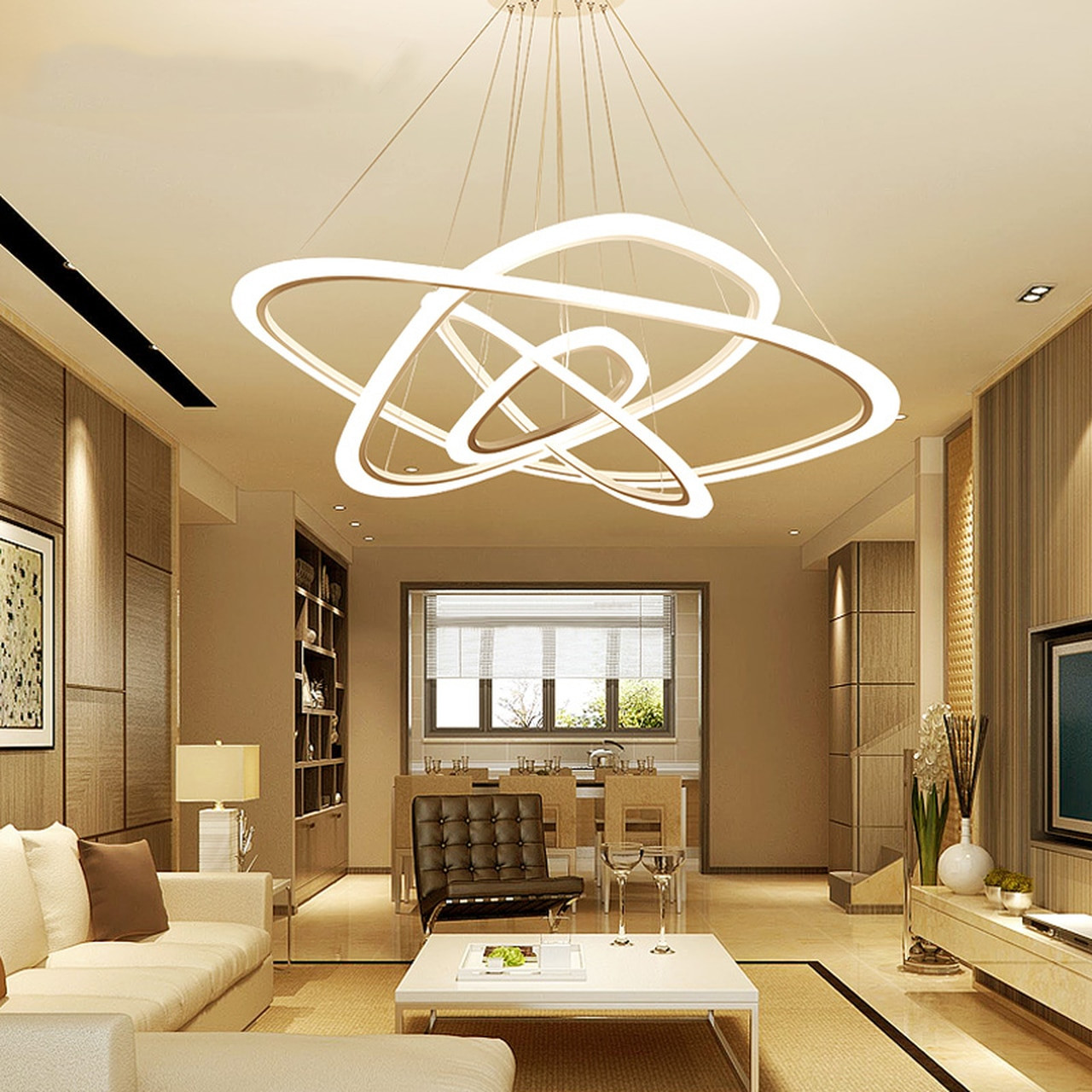 Chandelier Lights For Living Room
 LED chandelier loft illumination nordic suspension