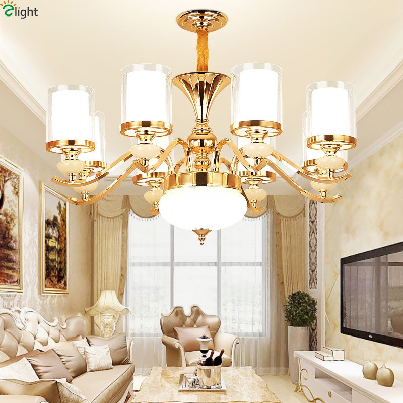 Chandelier Lights For Living Room
 Modern Gold Metal Led Chandeliers Lighting Marble Living
