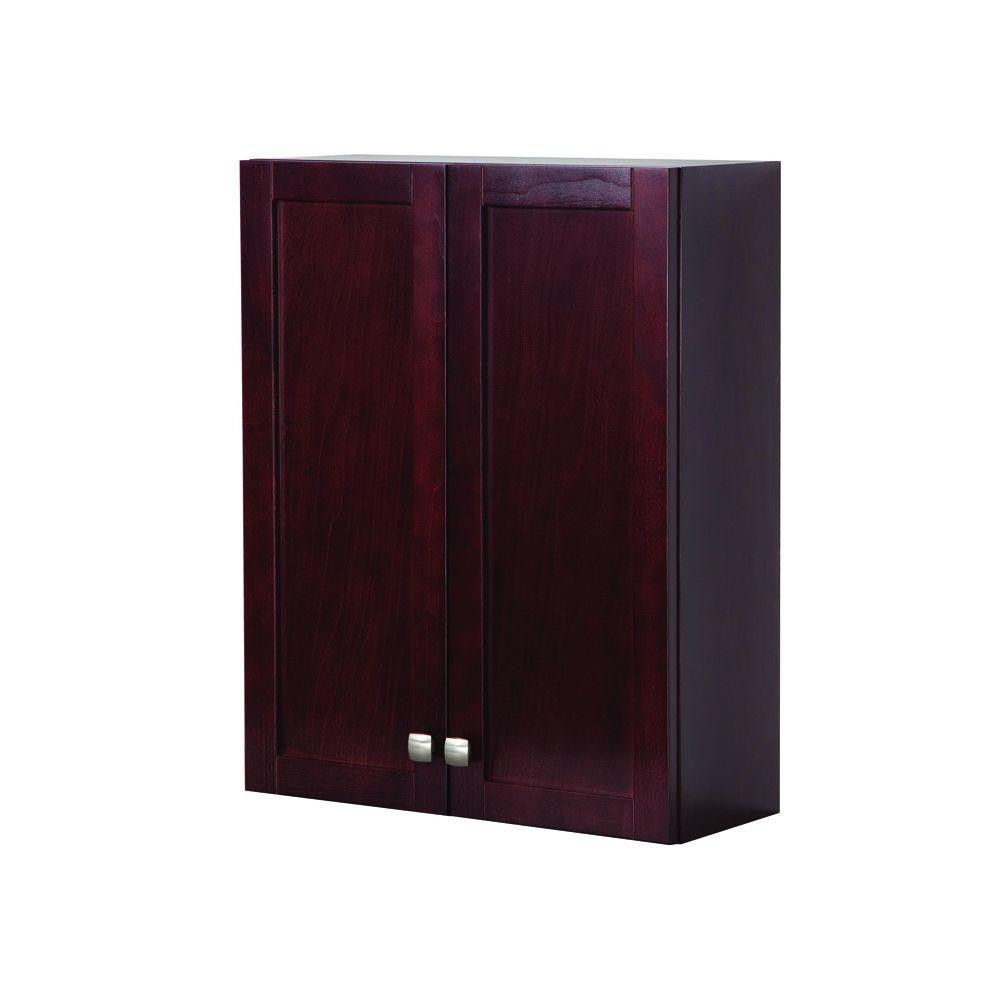 Cherry Bathroom Wall Cabinet
 St Paul Sydney 22 in W x 28 in H x 7 5 8 in D Over the