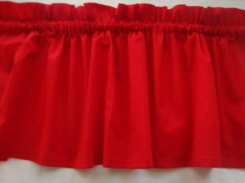 Cherry Kitchen Curtains
 Bright Cherry Red Valance Curtain for Kids Room or Kitchen