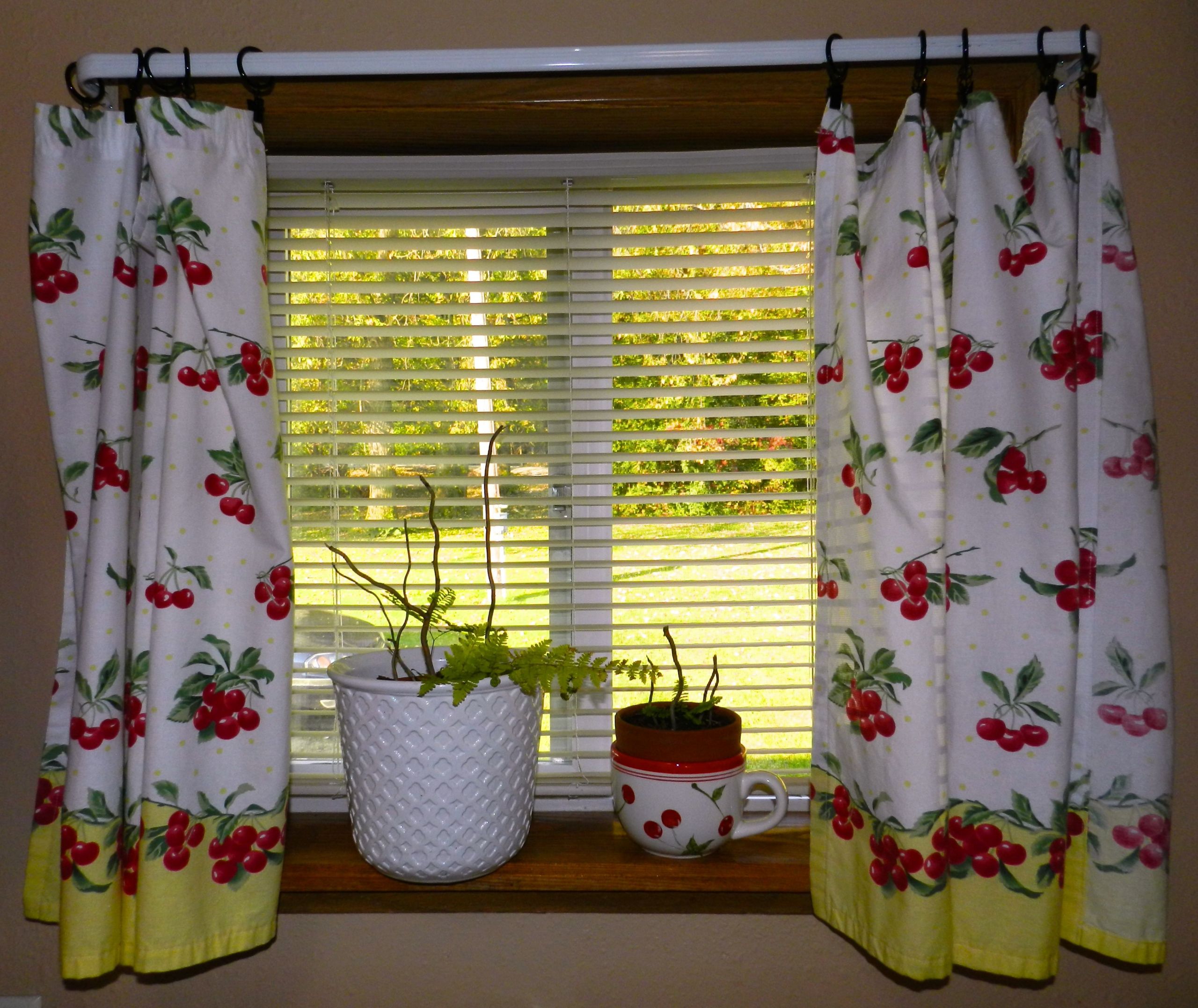 Cherry Kitchen Curtains
 cherries cherry theme fern cherry curtains blind red
