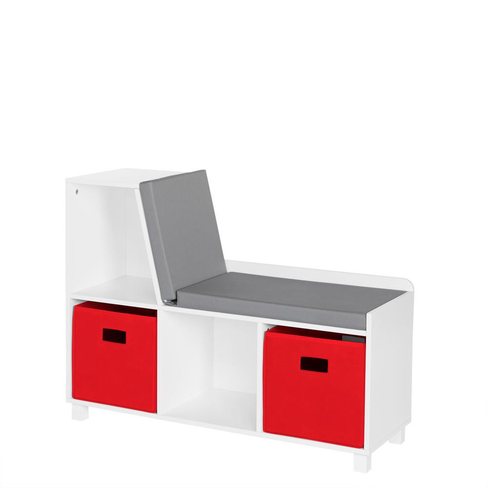 Child Bench With Storage
 RiverRidge Home Kids White Storage Bench with Cubbies with