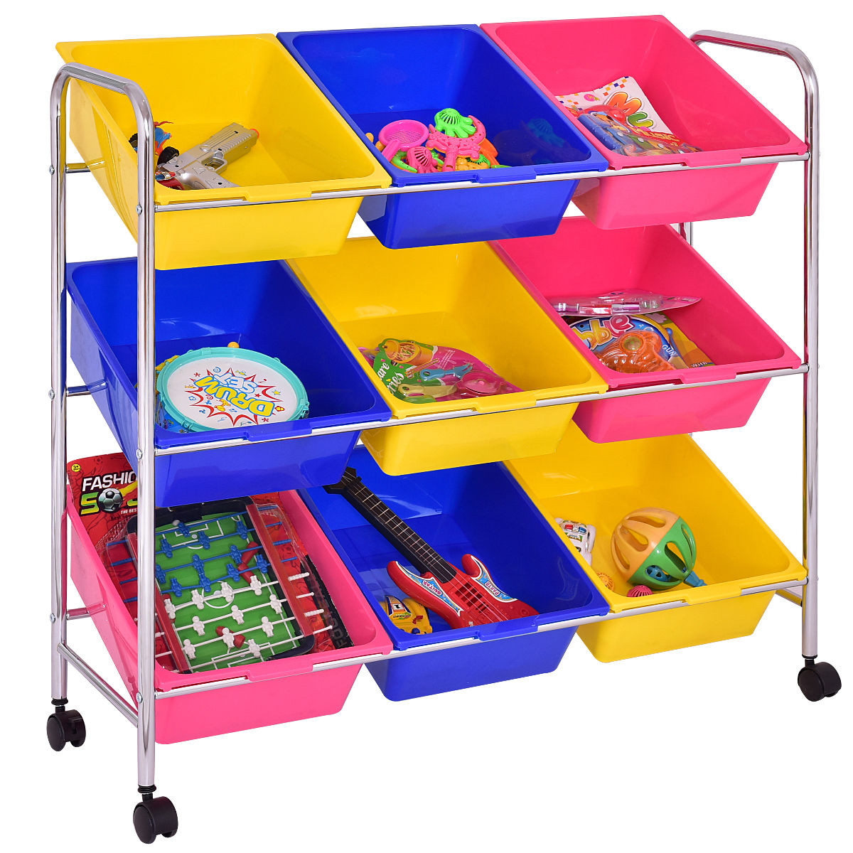 Children Storage Bins
 Costway Kids Toy Storage Shelf Organizer 9 Bins Multi