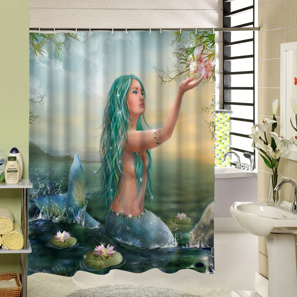 Children'S Bathroom Shower Curtains
 2017 New Mermaid Waterproof Shower Curtain 3D Print