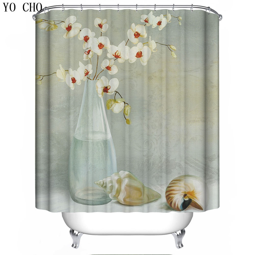 Children&amp;#039;s Bathroom Shower Curtains Luxury Washable Flower 3d Chrismas Bath Curtain for the Bathroom