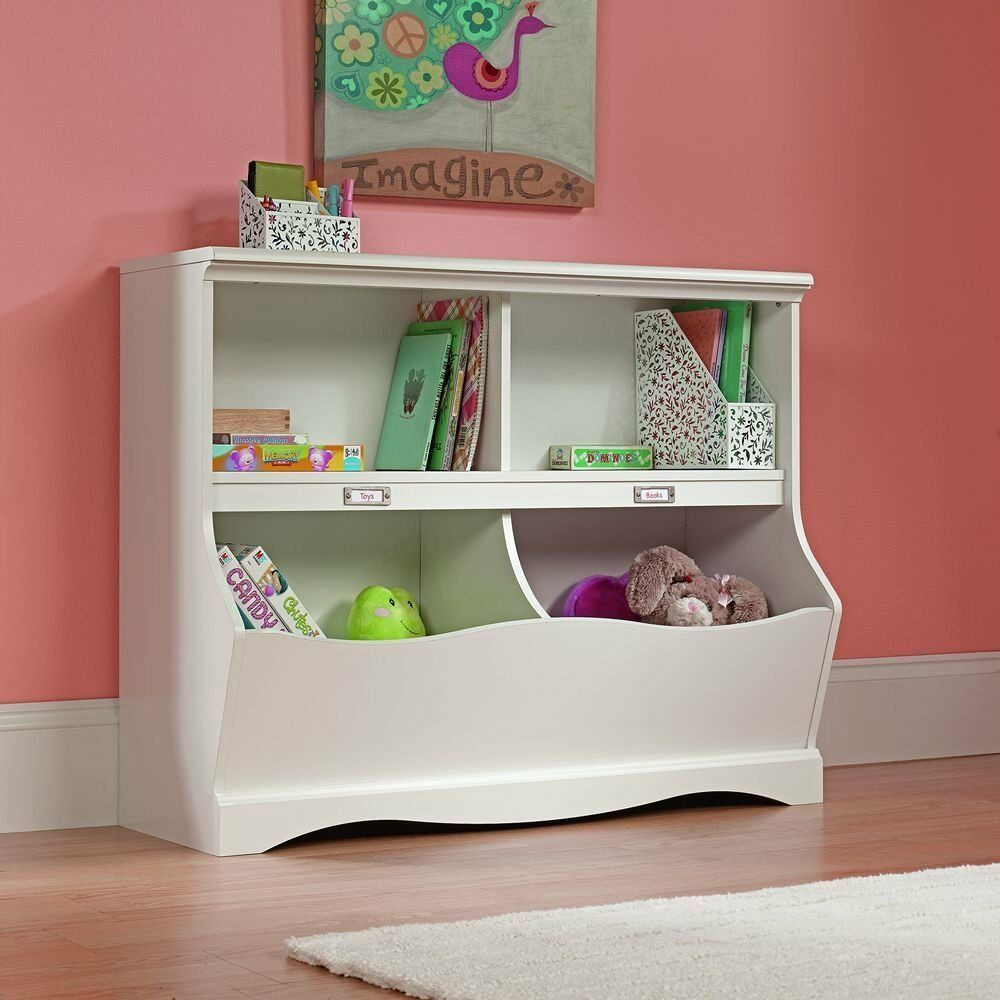 Childrens Bookcases And Storage
 Kids Bedroom Bookshelf White Bookcase Toy Box Cubby