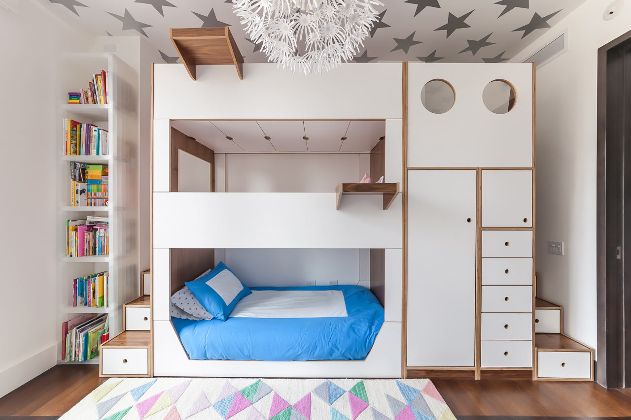 Childrens Bunk Bed with Storage Awesome Casa Kids Designed A Triple Bunk Bed Packed with Storage