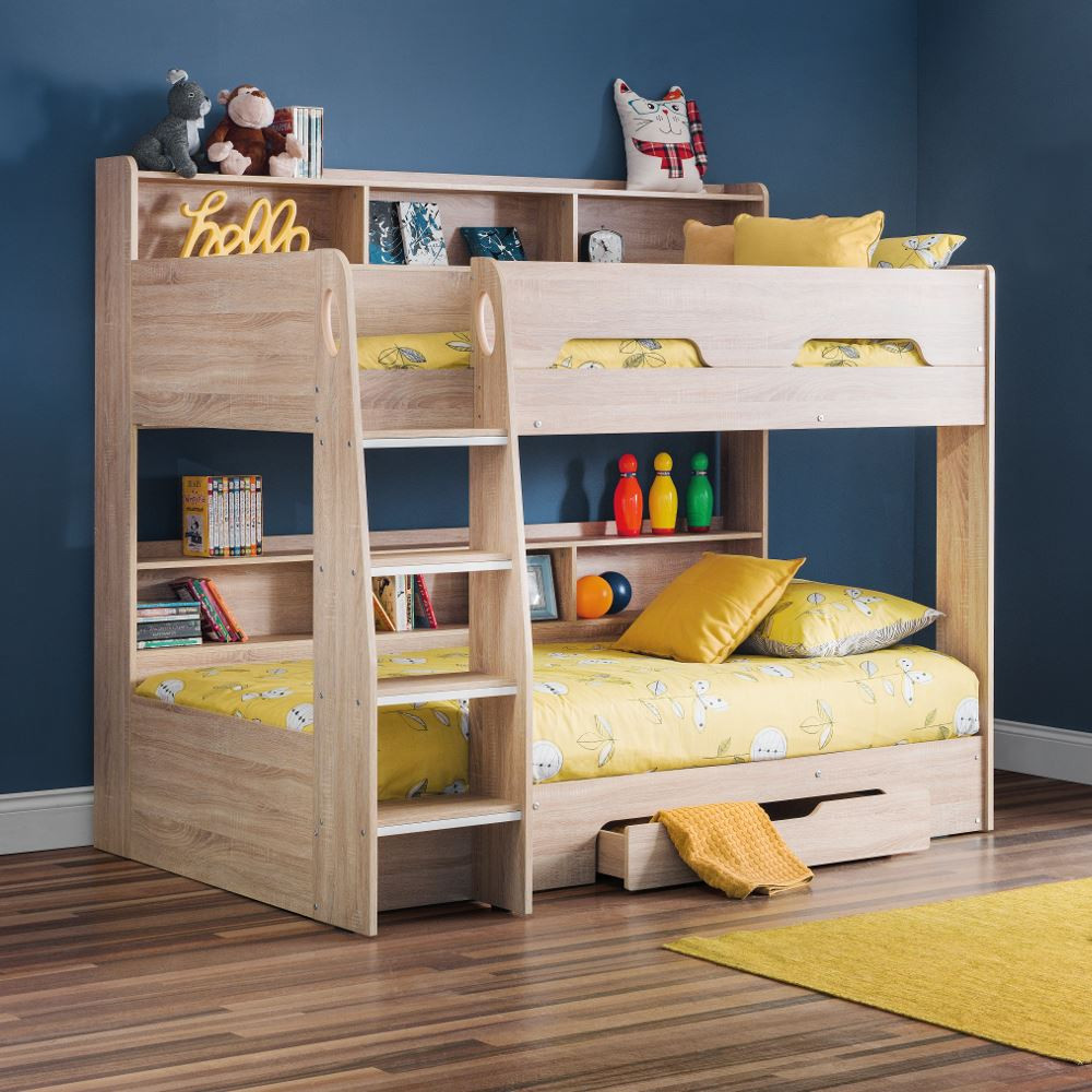 Childrens Bunk Bed With Storage
 Orion Wood Storage Bunk Bed 3ft Single with 4 Mattress