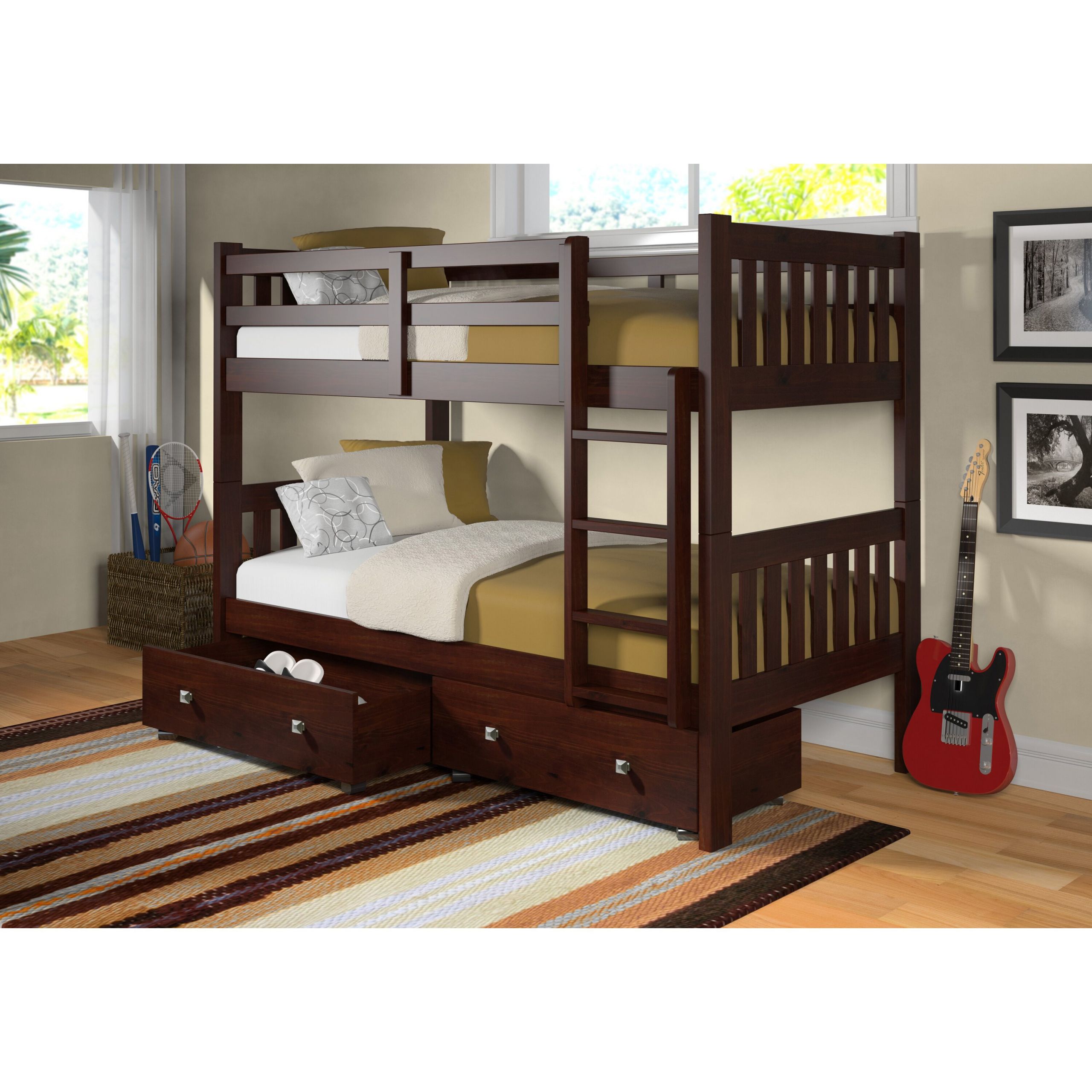 Childrens Bunk Bed With Storage
 Twin Bunk Bed with Storage