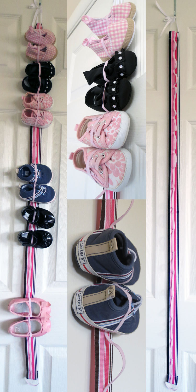 Childrens Shoe Storage
 Hanging Baby Shoe Organizer with Elastic Store 9 pairs of