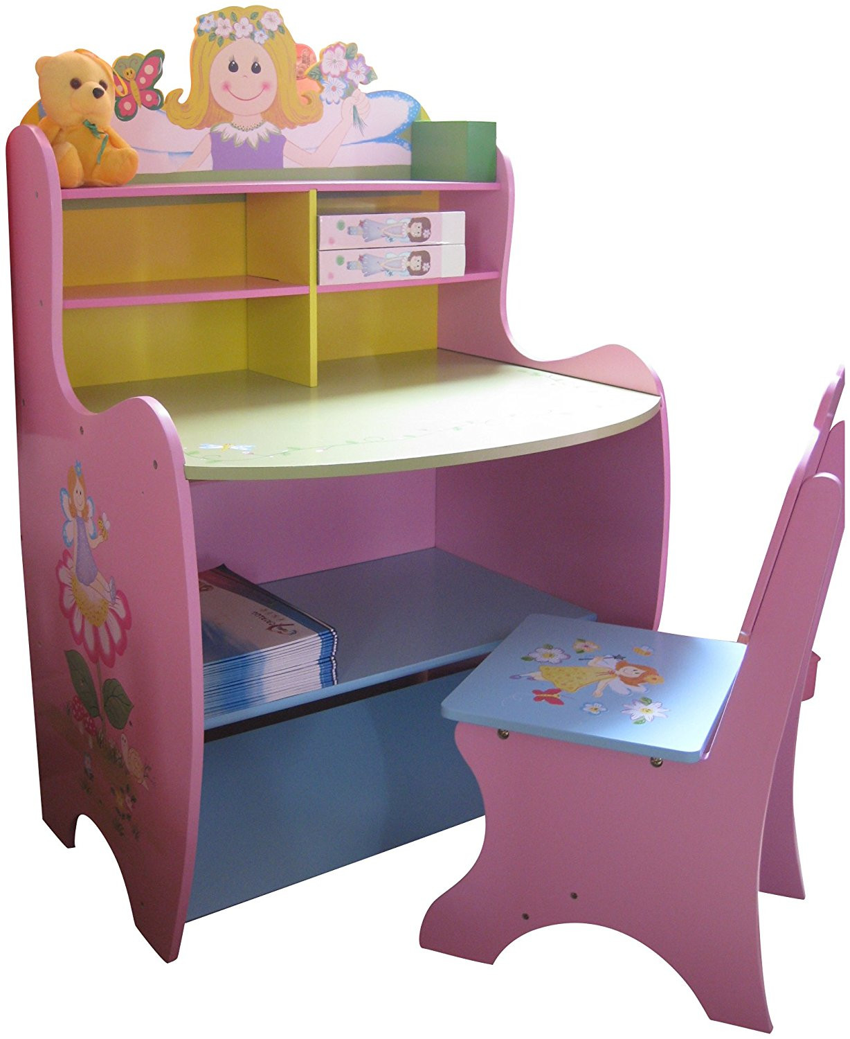 Childrens Storage Furniture
 Childrens Desk Chair Wooden Writing Storage Fairy Bedroom