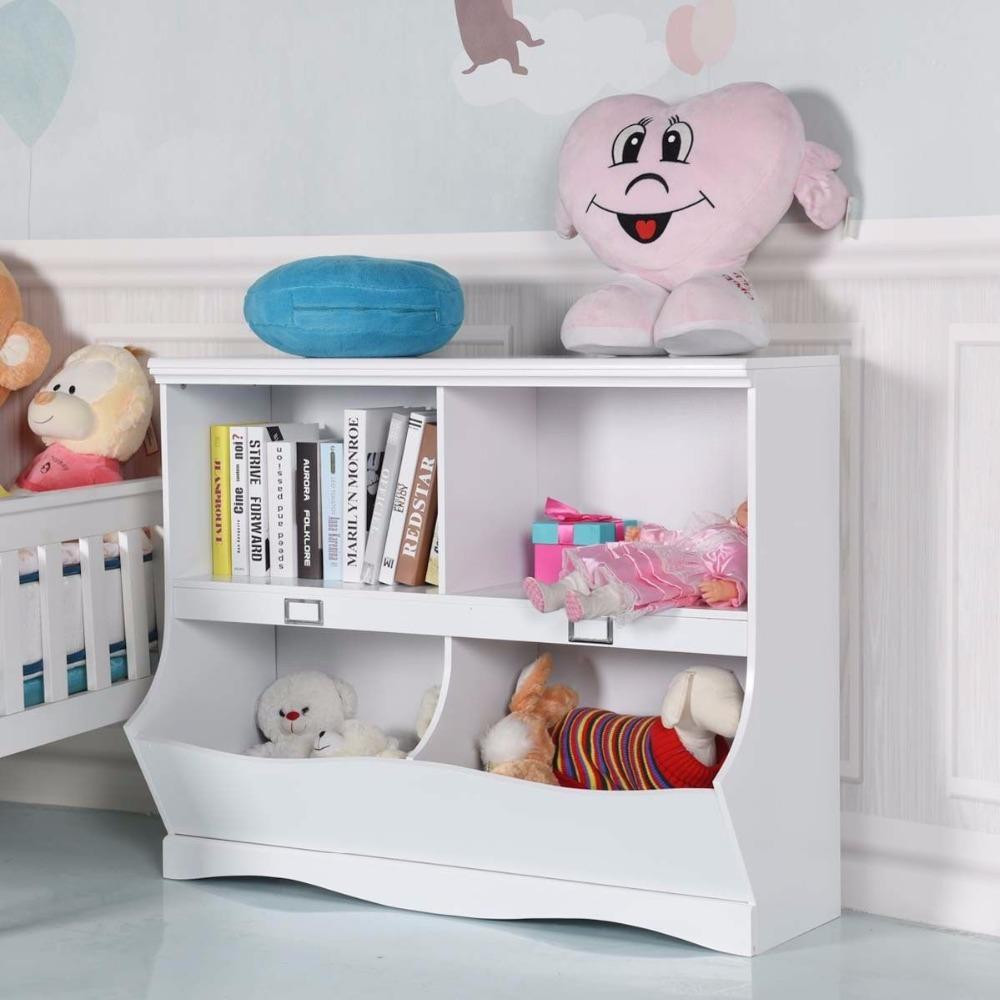 Childrens Storage Furniture
 Children Storage Unit Kids Bookshelf Bookcase White Baby