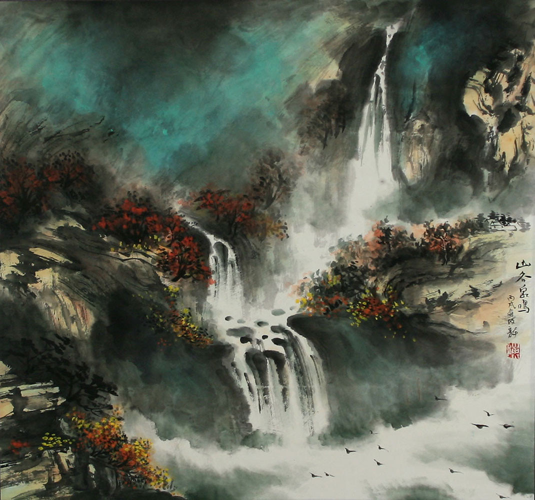 Chinese Landscape Paintings
 Chinese Waterfall Landscape Painting Ancient Chinese