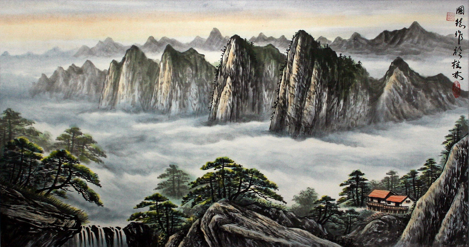 Chinese Landscape Paintings
 Guilin Li River Chinese Landscape Painting Landscapes