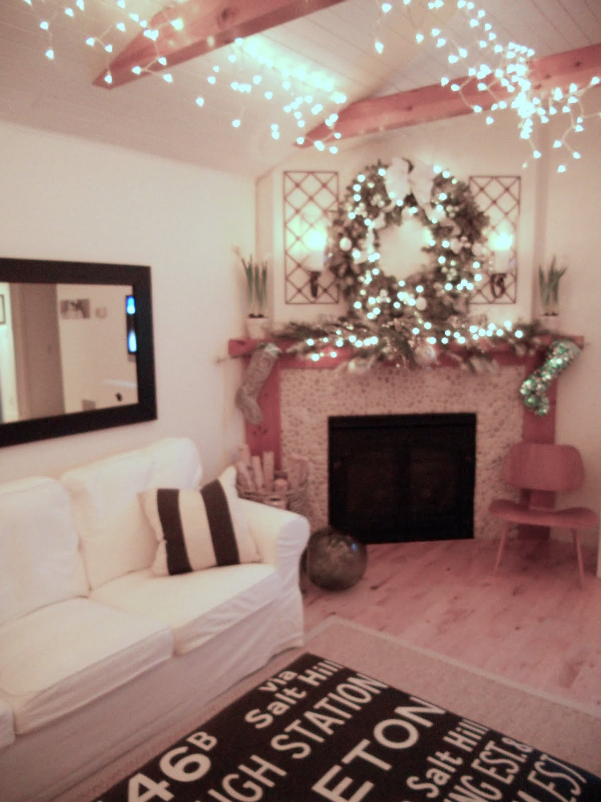 Christmas Lights In Living Room
 Portland Oregon Interior Design Blog My Home at Christmas