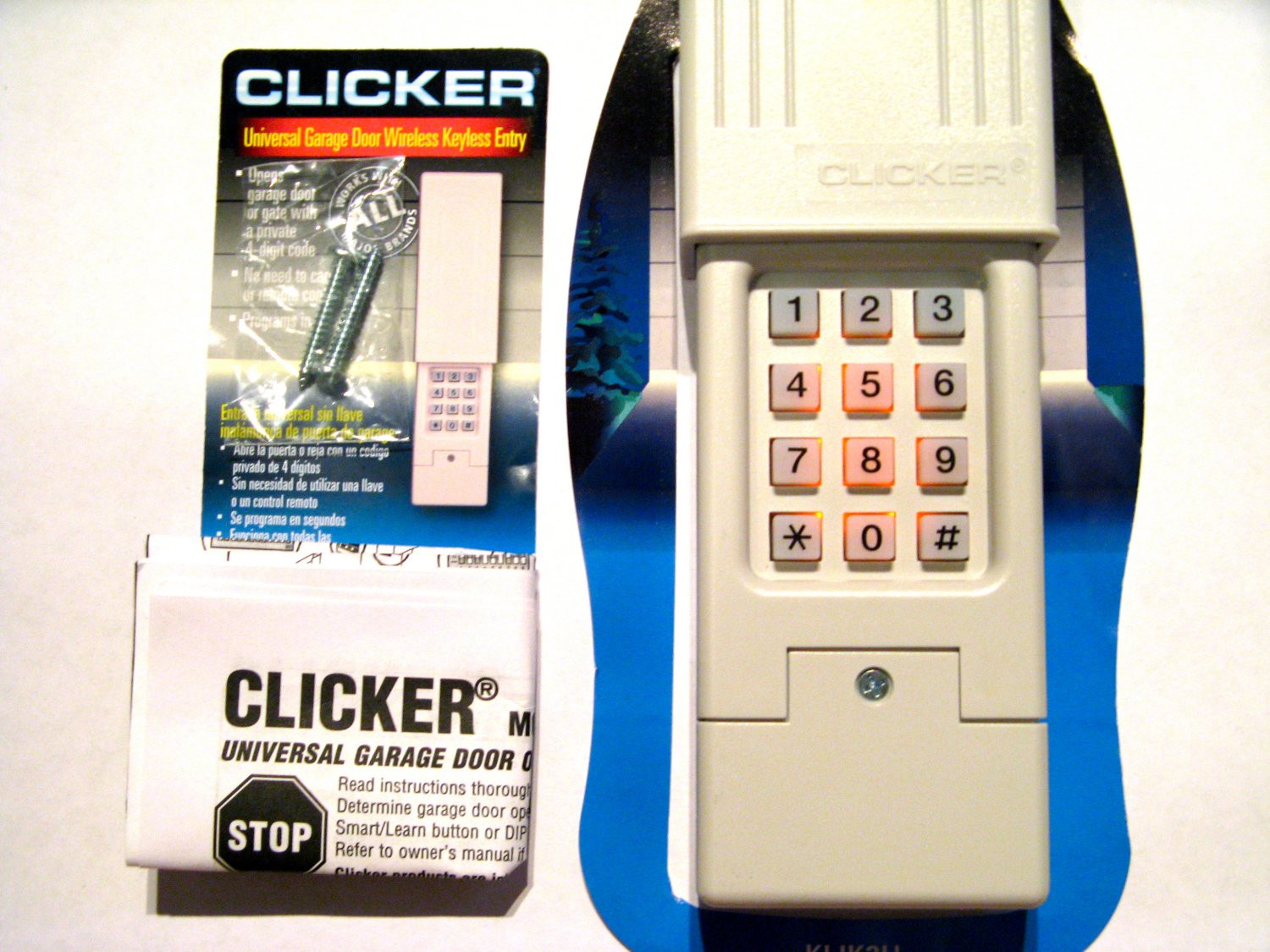 Clicker Garage Door Opener
 er Garage Door Opener Keypad Universal Remote KLIK2U