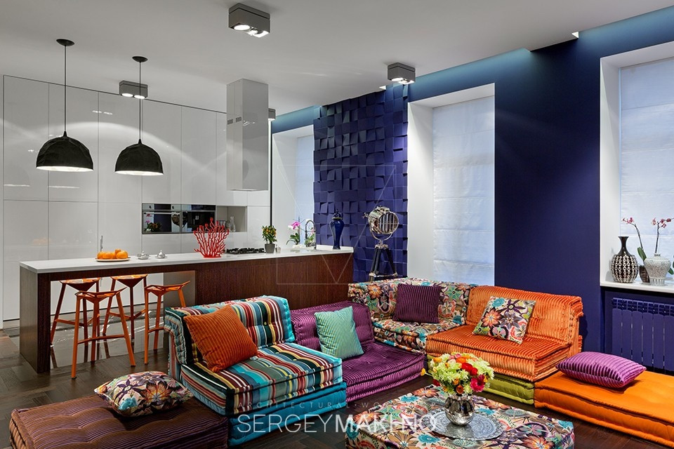 Colorful Living Room Ideas
 3 Whimsical Apartment Interiors from Sergey Makhno