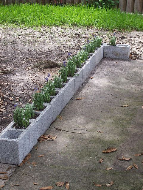 Concrete Landscape Edging Blocks
 Cinder block garden