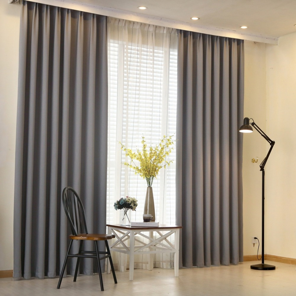 Contemporary Curtains For Living Room
 NAPEARL Modern curtain plain solid color blackout full