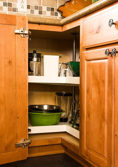 Corner Kitchen Cabinet Organization
 Iheart organizing organized kitchen corner cabinet with a