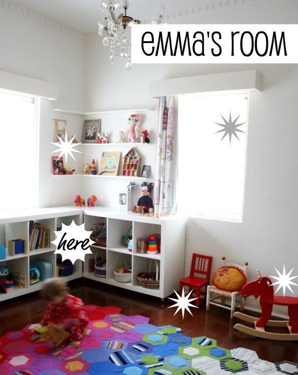 Corner Shelf For Kids Room
 Lovely kid s room Love the corner shelves