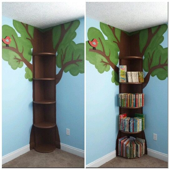 Corner Shelf For Kids Room
 corner tree design bookshelf for kids room Homelilys Decor
