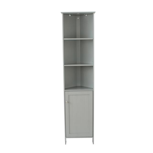 Corner Storage Cabinet For Bedroom
 Grey Bathroom Tall Corner Storage Display Cabinet Unit