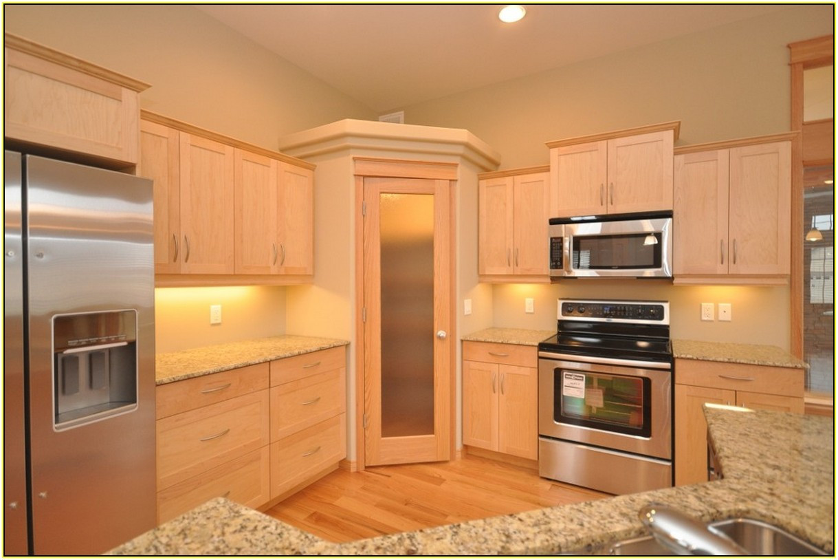 kitchen with corner wall cabinet