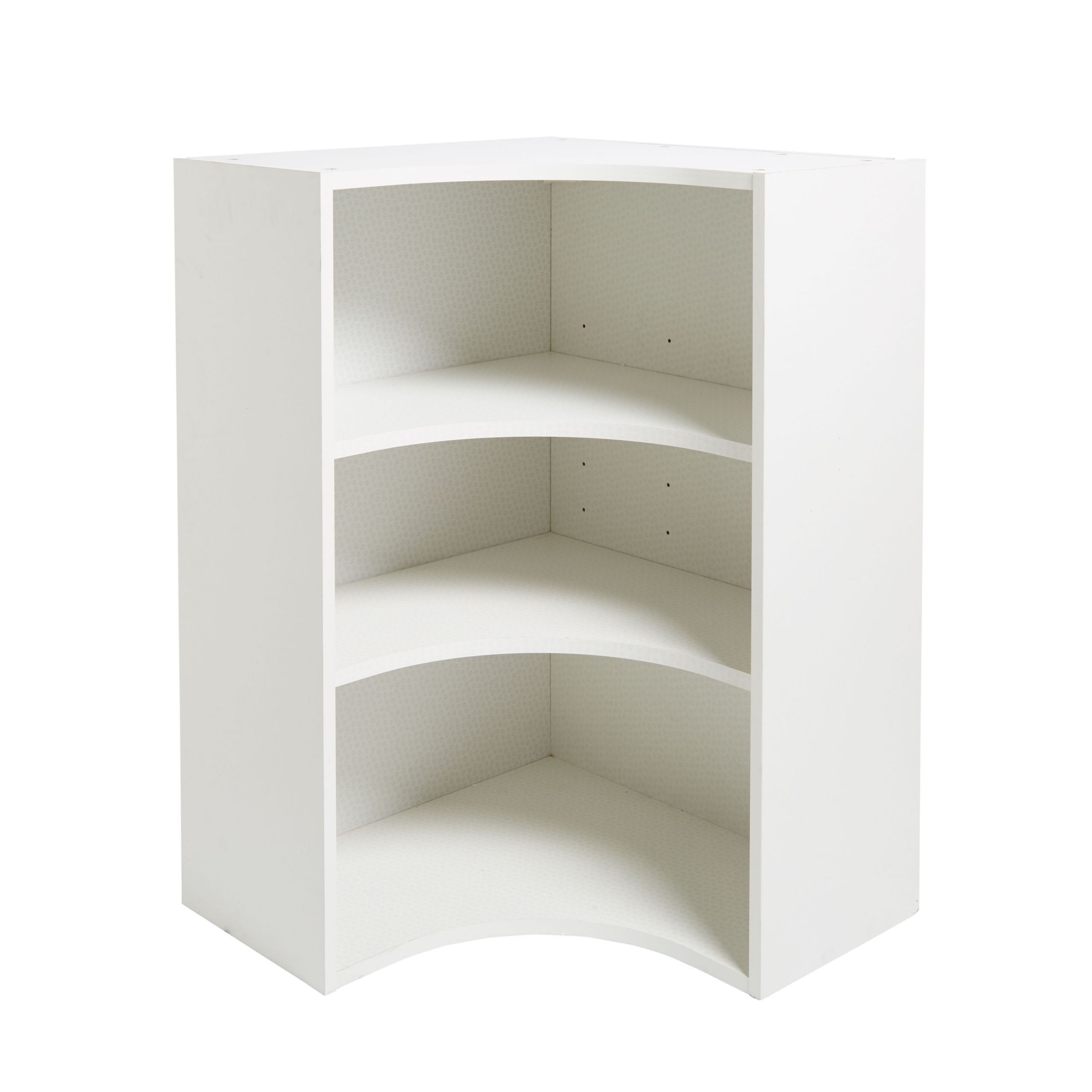 Corner Wall Kitchen Cabinet
 IT Kitchens White Curved Corner Tall Wall Cabinet W 625mm