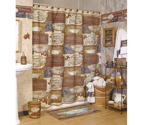 Country Bathroom Shower Curtains
 Country Baths Shower Curtain and Bath Accessories