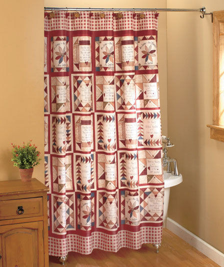 Country Bathroom Shower Curtains
 Inspirational Patchwork Shower Curtain Linda Spivey