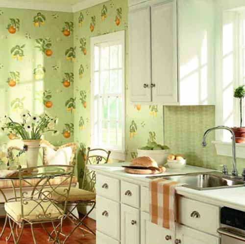 Country Kitchen Wall Paper
 3 Colors Option for Country Kitchen Wallpaper