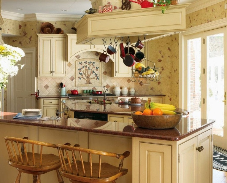 Country Kitchen Wall Paper
 Country kitchen wall decor with old kitchen wallpaper