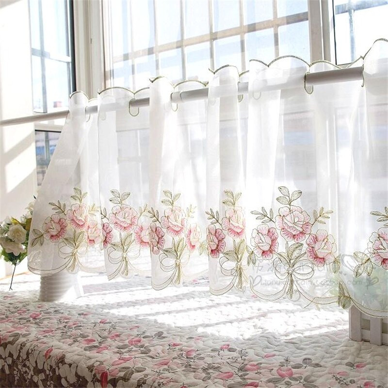 Curtains For Kitchen Door
 Aliexpress Buy Half curtain Embroidered Window