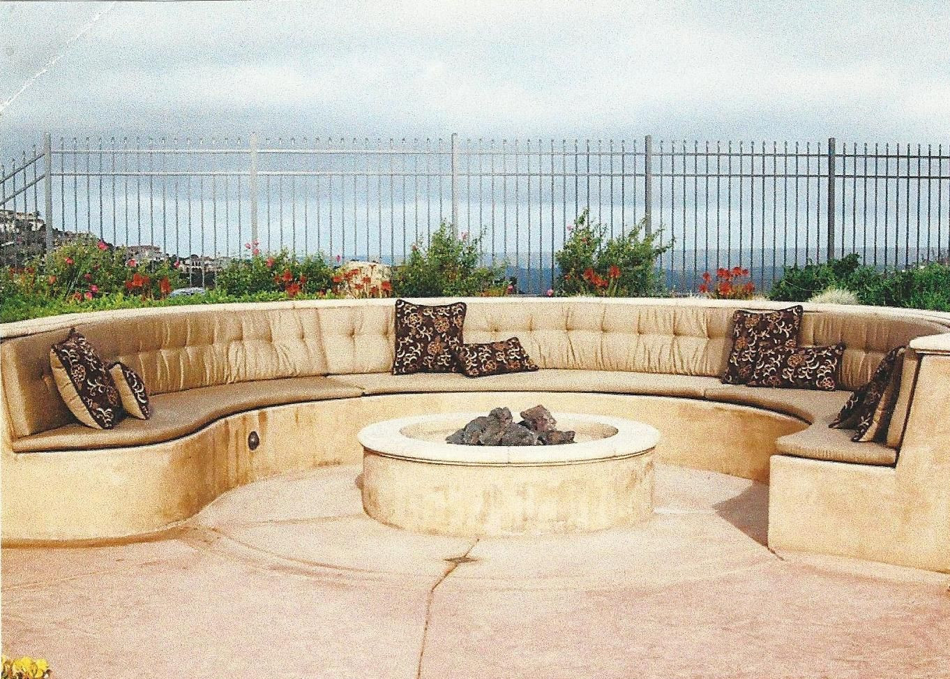 Curved Fire Pit Bench Cushions
 Home
